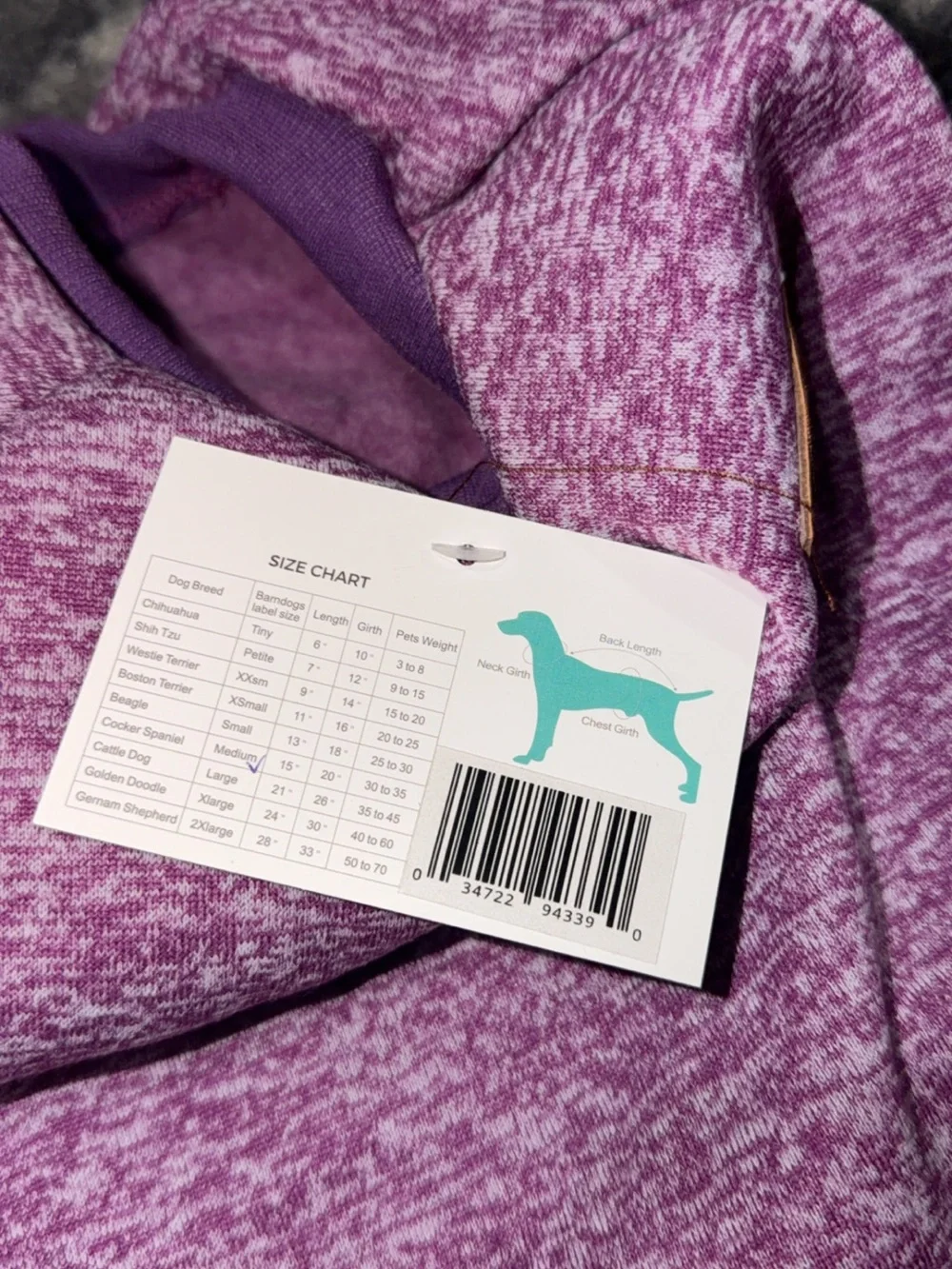 Barndog purple pullover